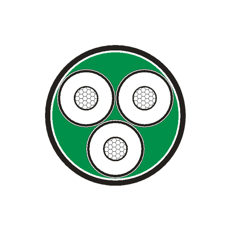 کابل برق عایق XLPE برای ولتاژ نامی 3.6/6kV -26/35kV