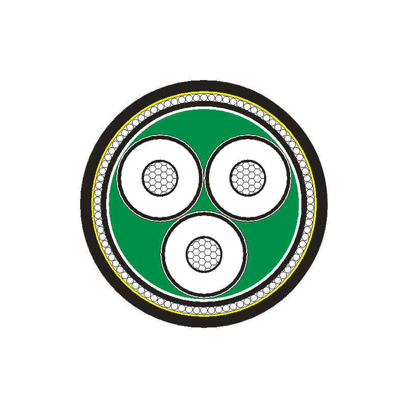 کابل برق عایق XLPE برای ولتاژ نامی 3.6/6kV -26/35kV
